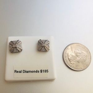 .925 sterling silver earring Diamonds 💎 studs